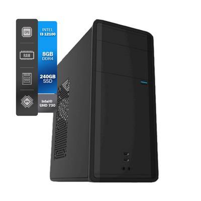 PC ITEC I3 12100 8GB 240GB (H610) FREE OS
