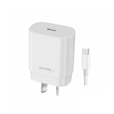 CARGADOR USB-C PD 30W C/CABLE TIPO C NETMAK (NM-CP2)