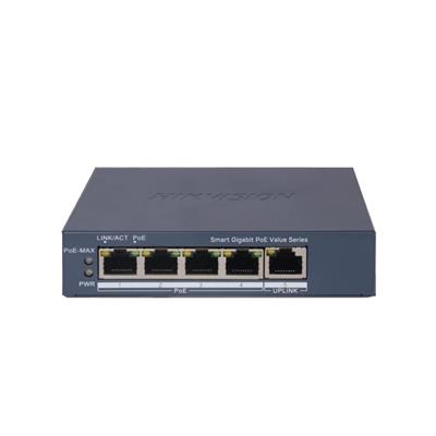 SWITCH HIKVISION SMART 4 PUERTOS GIGABIT POE + 1 R