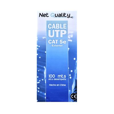 BOBINA CABLE UTP CAT.5E NET-QUALITY EXTERIOR  X100MTS