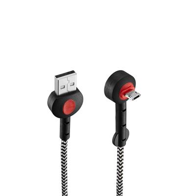 CABLE DEKKIN MICRO USB 90º REDONDO (AT-ACC-CA-313) 1M ROJO