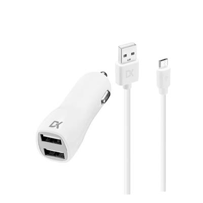 CARGADOR PARA AUTO DEKKIN (AT-ACC-KI-054) X2 USB 12-24V 2.1A CON MICRO USB