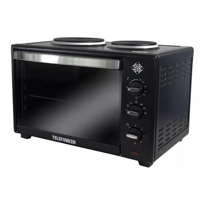 HORNO ELECTRICO CON ANAFE TELEFUNKEN 56L 2000W  (TFE562CA) NEGRO