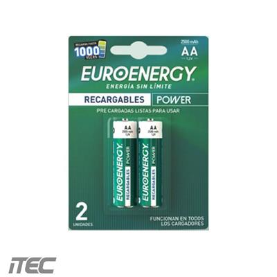 PILA RECARGABLE EUROENERGY AA (2500 mAh 1.2V)