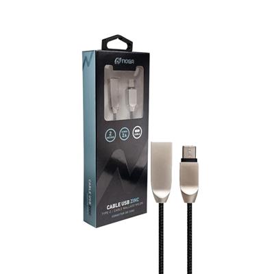 CABLE NOGA USB TIPO C A USB 2.0 (USB ZN C) 2MTS