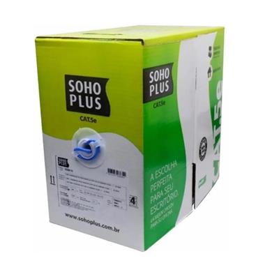 BOBINA UTP SOHOPLUS CAT.5E- AZUL CLARO ROHS X305M (FU-23200115)