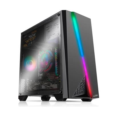 GABINETE SENTEY RAINBOW RGB (F10) NEGRO S\F