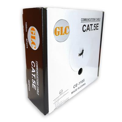 BOBINA UTP GLC CAT5E EXTERIOR 100M DOBLE VAINA (CE-1105) NEGRO