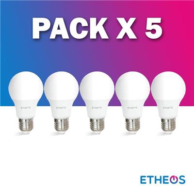 PACK LAMPARA LED ETHEOS 9W FRIA (X 5 UNIDADES )
