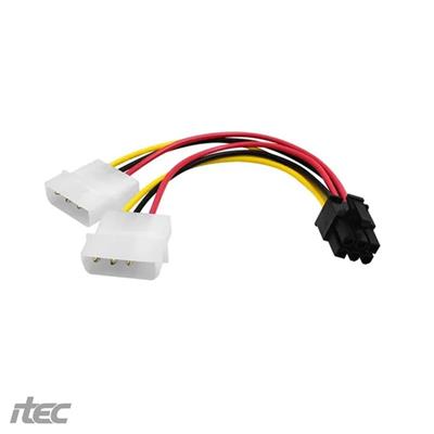 ADAPTADOR NISUTA 6 PINES A 2 MOLEX (NSAD624)