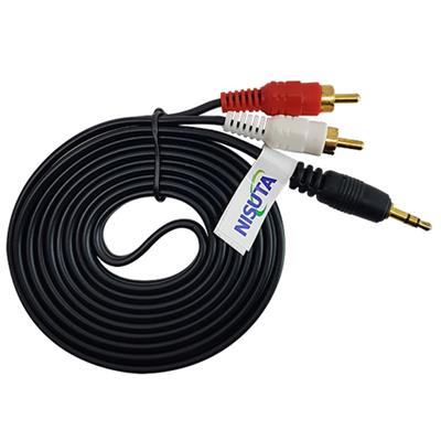 CABLE DE AUDIO NISUTA 3.5MM A RCA 1.8M